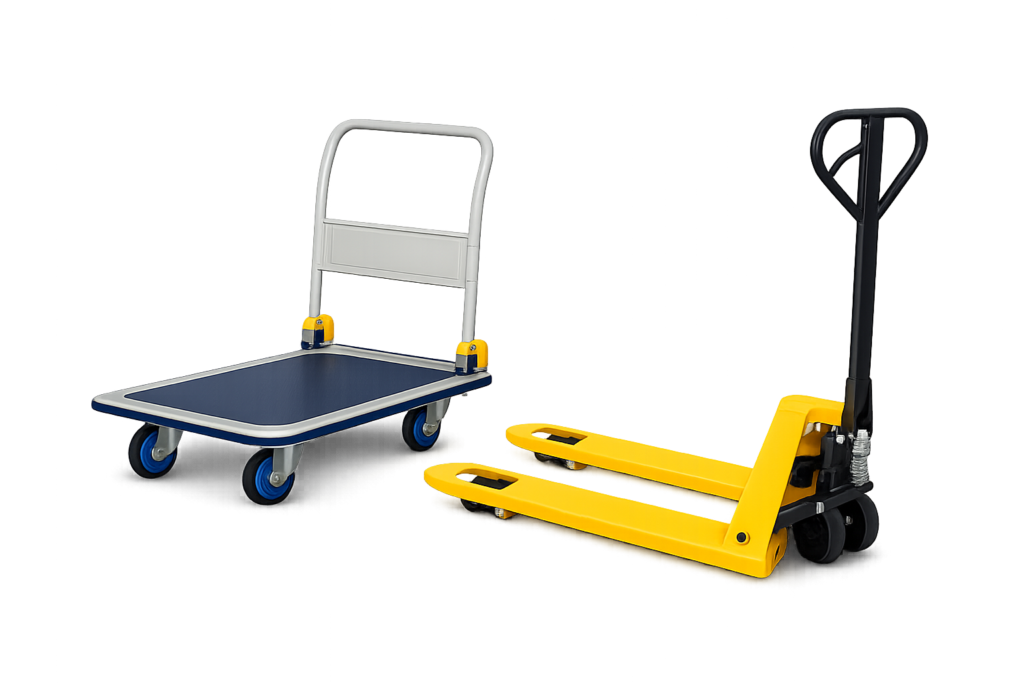 Material Handling Equipment in the UAE — Trolleys & Hand Pallet Trucks