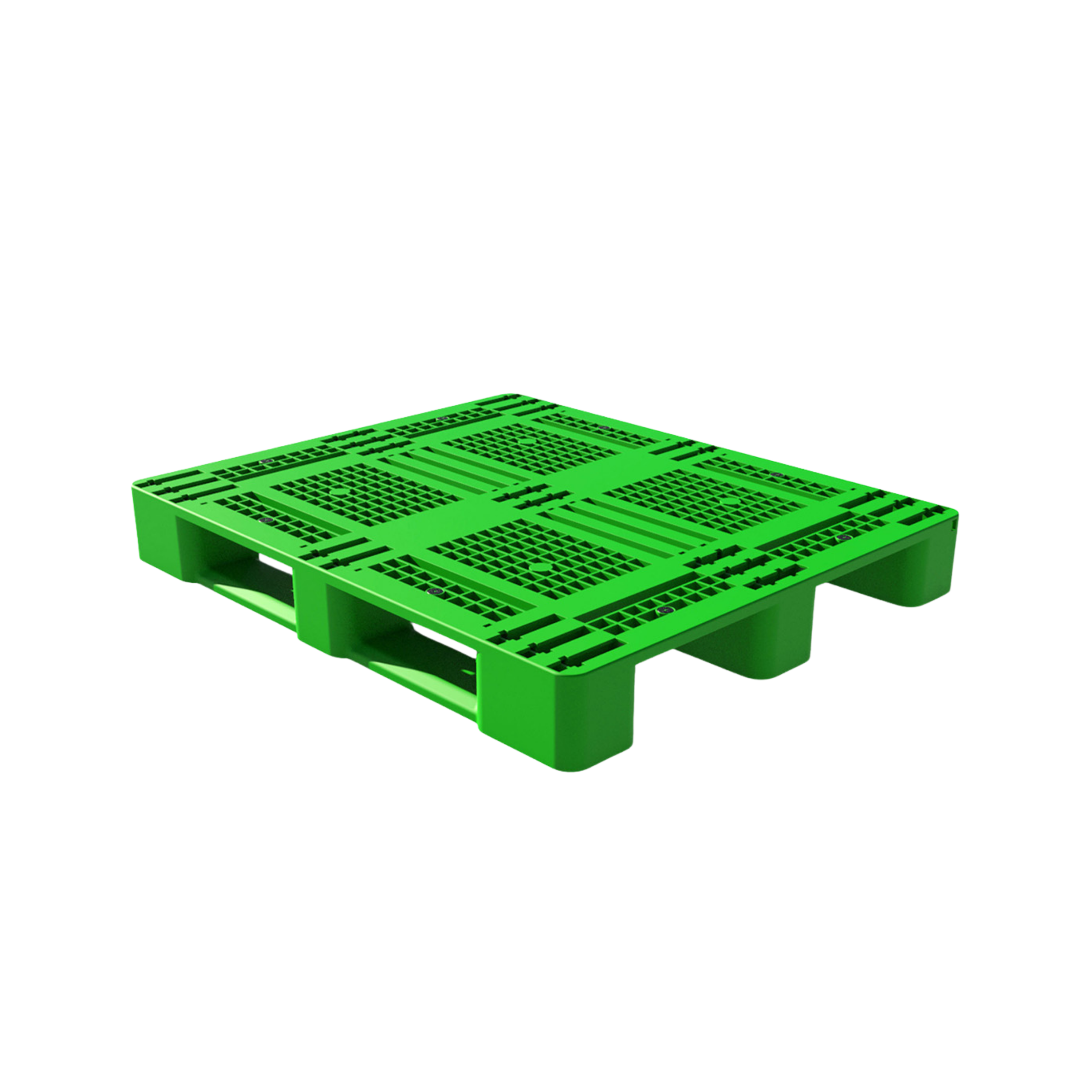 6 Runner Medium Duty Plastic Pallet 1250x1180mm UAE | NextBridge - Image 2