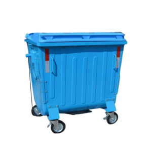 1.1 CBM Metal Waste Bin with Flat Lid UAE | NextBridge