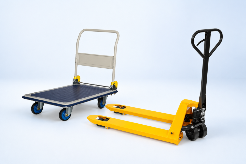 Material Handling Equipment in the UAE — Trolleys & Hand Pallet Trucks