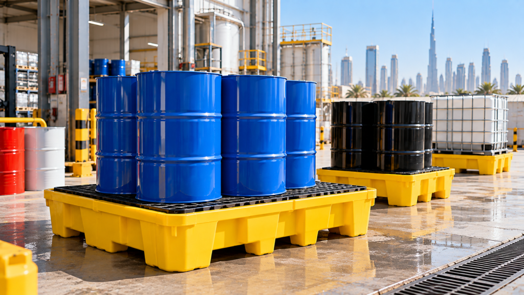 **How Many Drums Can a Spill Pallet Hold? UAE Compliance Guide - NextBridge UAE**