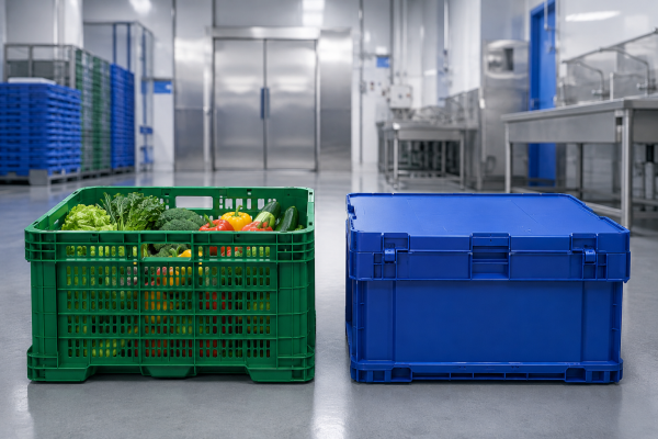 Ventilated vs closed crates for produce storage
